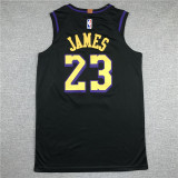 Latin Version Black LeBron James #23 Los Angeles Lakers Basketball Jersey Sports Shirt Tops