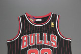Vintage 1998 Black Striped Gold Label Michael Jordan #23 Chicago Bulls Basketball Jersey Sports Shirt Tops