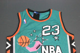 Retro 1996 All-Star Green Michael Jordan #23 Chicago Bulls Basketball Jersey Sports Shirt Tops