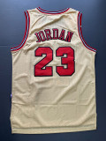 Vintage 95 96 Beige Michael Jordan #23 Chicago Bulls Basketball Jersey Sports Shirt Tops