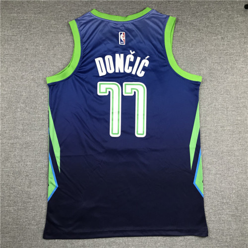Classic Blue Gradient Luka Dončić #77 Dallas Mavericks Basketball Jersey Sports Shirt Tops