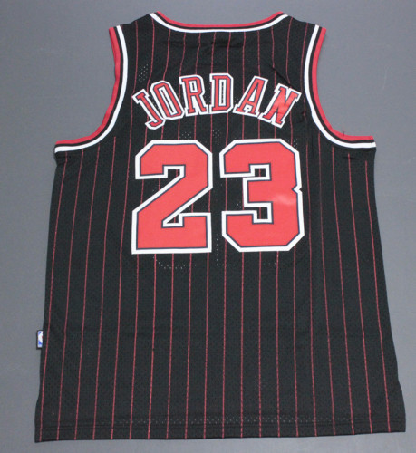 Classic Black Stripes Michael Jordan #23 Chicago Bulls Basketball Jersey Sports Shirt Tops