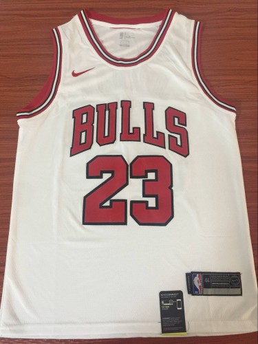 Back NBA Logo Nike Classic White Michael Jordan #23 Chicago Bulls Basketball Jersey Sports Shirt Tops