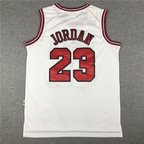 Vintage Jordan 1998 Classic White Michael Jordan #23 Chicago Bulls Basketball Jersey Sports Shirt Tops