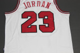 Classic White Michael Jordan #23 Chicago Bulls Basketball Jersey Sports Shirt Tops