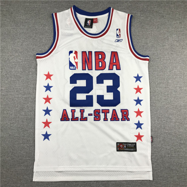 Retro 2003 All-Star White Michael Jordan #23 Chicago Bulls Basketball Jersey Sports Shirt Tops