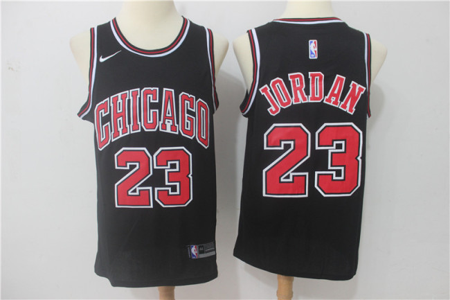 Back NBA Logo Nike Classic Black Michael Jordan #23 Chicago Bulls Basketball Jersey Sports Shirt Tops