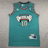 Vintage Green Mike Bibby #10 Vancouver Grizzlies Basketball Jersey Sports Shirt Tops