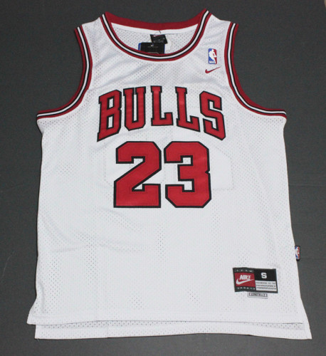 Classic White Michael Jordan #23 Chicago Bulls Basketball Jersey Sports Shirt Tops