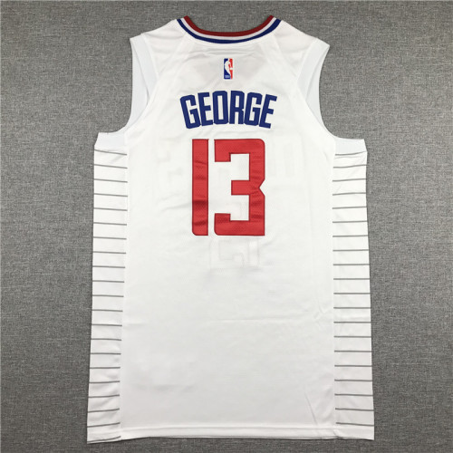 City Version White Paul George #13 Los Angeles Clippers Basketball Jersey Sports Shirt Tops