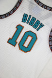 Vintage White Mike Bibby #10 Vancouver Grizzlies Basketball Jersey Sports Shirt Tops