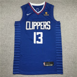 City Edition Blue Paul George #13 Los Angeles Clippers Basketball Jersey Sports Shirt Tops