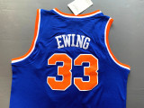 Retro Blue Patrick Ewing #33 New York Knicks Basketball Jersey Sports Shirt Tops
