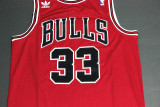 Vintage Red Scottie Pippen #33 Chicago Bulls Basketball Jersey Sports Shirt Tops