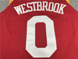 Retro Red Russell Westbrook #0 Houston Rockets Basketball Jersey Sports Shirt Tops 
