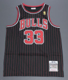 Vintage 95 96 Gold Label With Black Stripes Scottie Pippen #33 Chicago Bulls Basketball Jersey Sports Shirt Tops 