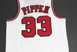 Vintage White Scottie Pippen #33 Chicago Bulls Basketball Jersey Sports Shirt Tops