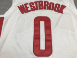 City Version White Russell Westbrook #0 Houston Rockets Basketball Jersey Sports Shirt Tops 