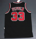 Vintage Black Scottie Pippen #33 Chicago Bulls Basketball Jersey Sports Shirt Tops 