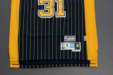 Retro Dark Blue Stripes Reggie Miller #31 Indiana Pacers Basketball Jersey Sports Shirt Tops 