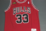 Retro 1998 Finals Red Scottie Pippen #33 Chicago Bulls Basketball Jersey Sports Shirt Tops 