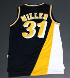 Retro Dark Blue Yellow White Color Matching Reggie Miller #31 Indiana Pacers Basketball Jersey Sports Shirt Tops 