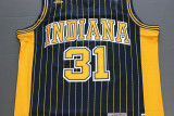 Retro Dark Blue Stripes Reggie Miller #31 Indiana Pacers Basketball Jersey Sports Shirt Tops 