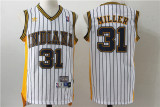 Retro White Stripes Reggie Miller #31 Indiana Pacers Basketball Jersey Sports Shirt Tops