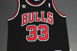 Vintage Black Scottie Pippen #33 Chicago Bulls Basketball Jersey Sports Shirt Tops 
