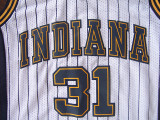 Retro White Stripes Reggie Miller #31 Indiana Pacers Basketball Jersey Sports Shirt Tops