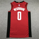 City Edition Red Russell Westbrook #0 Houston Rockets Basketball Jersey Sports Shirt Tops 