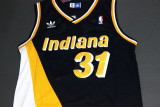 Retro Dark Blue Yellow White Color Matching Reggie Miller #31 Indiana Pacers Basketball Jersey Sports Shirt Tops 