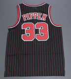 Vintage 95 96 Gold Label With Black Stripes Scottie Pippen #33 Chicago Bulls Basketball Jersey Sports Shirt Tops 