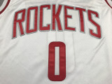 City Version White Russell Westbrook #0 Houston Rockets Basketball Jersey Sports Shirt Tops 
