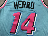 City Edition Blue Tyler Herro #14 Miami Heat Basketball Jersey Sports Shirt Tops 