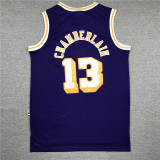 Vintage Purple Wilt Chamberlain #13 Los Angeles Lakers Basketball Jersey Sports Shirt Tops 