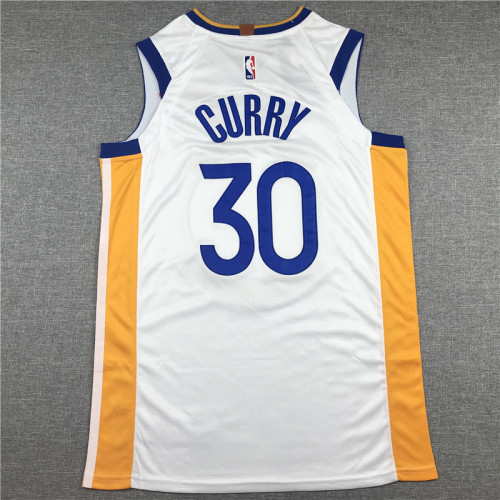 Classic White Stephen Curry #30 Golden State Warriors Basketball Jersey Sports Shirt Tops 