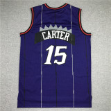 Retro 98 99 Vince Carter #15 Toronto Raptors Basketball Jersey Stitched Purple