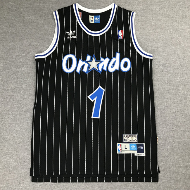Vintage Black Tracy McGrady #1 Orlando Magic Basketball Jersey Sports Shirt Tops 