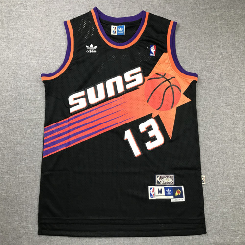Vintage Black Steve Nash #13 Phoenix Suns Basketball Jersey Sports Shirt Tops