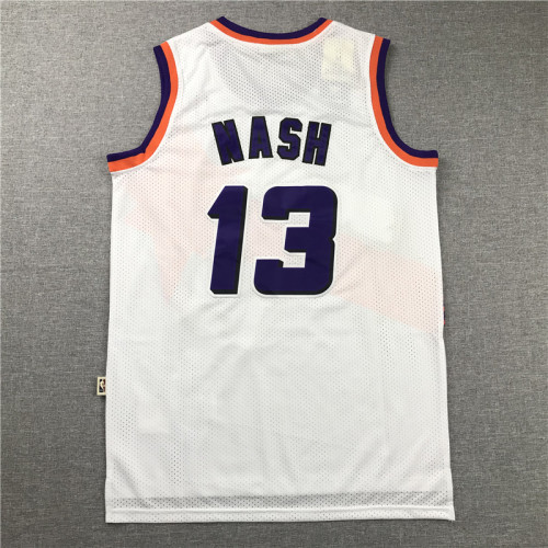 Vintage White Steve Nash #13 Phoenix Suns Basketball Jersey Sports Shirt Tops 