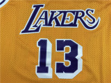Vintage Yellow Wilt Chamberlain #13 Los Angeles Lakers Basketball Jersey Sports Shirt Tops 