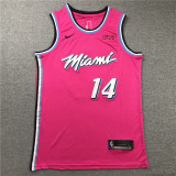 City Version Pink Tyler Herro #14 Miami Heat Basketball Jersey Sports Shirt Tops 