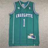 Retro Tyrone Bogues #1 Charlotte Hornets Basketball Jersey Sports Shirt Tops 