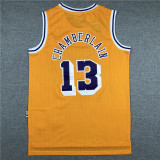 Vintage Yellow Wilt Chamberlain #13 Los Angeles Lakers Basketball Jersey Sports Shirt Tops 