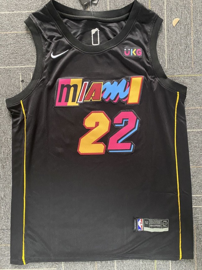 Heat City Edition No. 22 Butler Hot Press Jersey Basketball Jersey Sports Shirt Tops