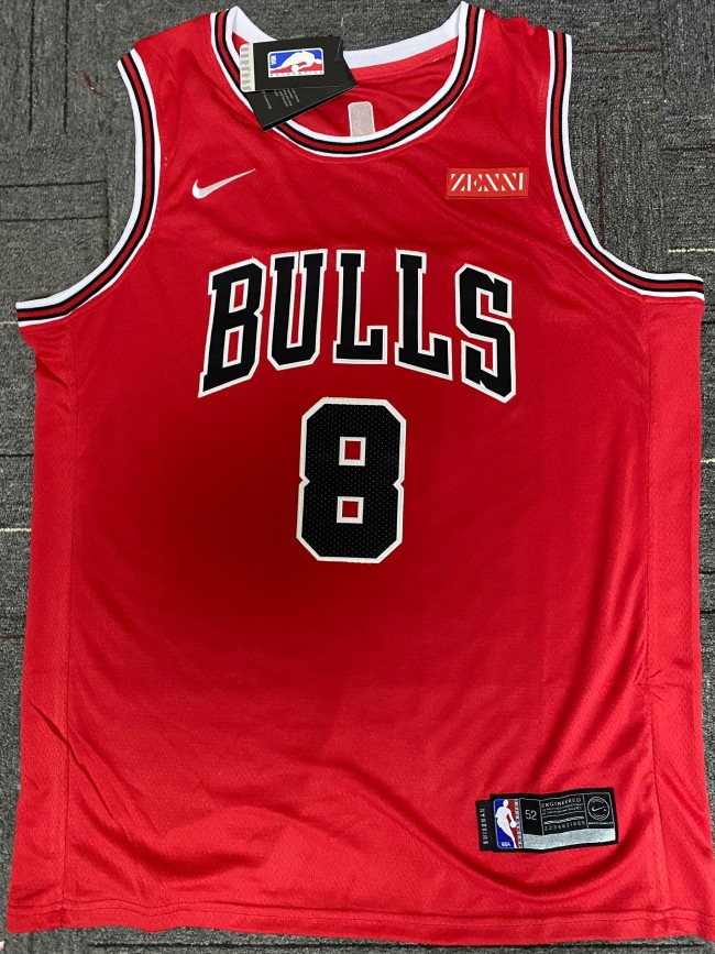 Hot Sale Red #8 Chicago Bulls Basketball Jersey Sports Shirt Tops