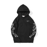 OFF Striped Slash Sweater Autumn and Winter QW Hooded Sweater Jacket