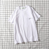 New Round Neck Black and White oil Painting Short-Sleeved T-shirt Portrait Short-Sleeved