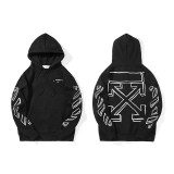 OFF Striped Slash Sweater Autumn and Winter QW Hooded Sweater Jacket